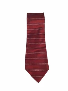 Roundtree & Yorke Men's Red Striped 100% Silk Woven Neck Tie Sz 4"Wx 58"L NWT - Picture 1 of 10