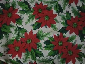 Vintage Weihnachtsstern Tischdecke Weihnachten Urlaub rot weiß grün 69x54 - Bild 1 von 4