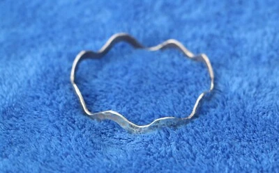sterling sliver bracelet hand made using 10 ga wire size is 2.5 inches slides - Image 1 of 2