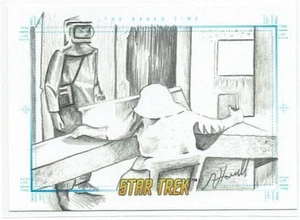 Star Trek TOS Art & Images Sketch Card The Naked Time by Patrick Hamill - Picture 1 of 2