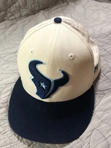 Gorra New Era 59Fifty NFL Houston Texans Bull blanca azul ajustada talla 7 3/8 - Imagen 1 de 10