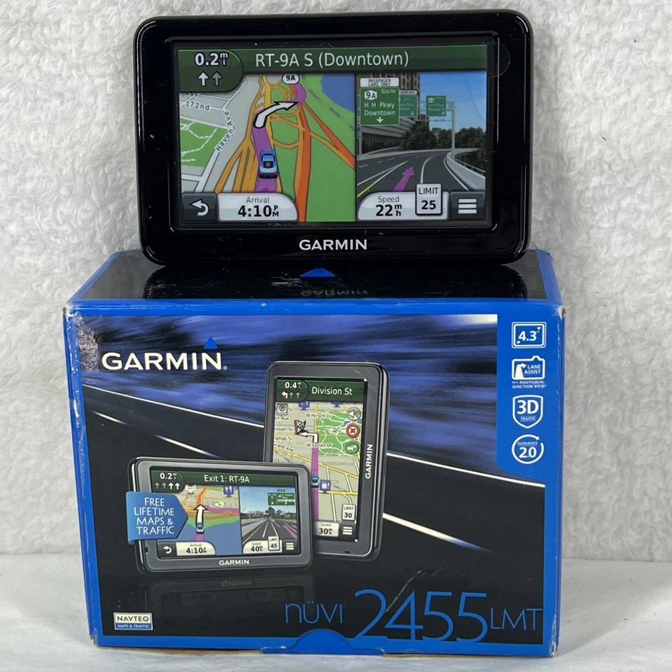 Garmin nüvi 2455 LMT Automotive Mountable GPS 3D Screen New Open Box - Image 1 of 4