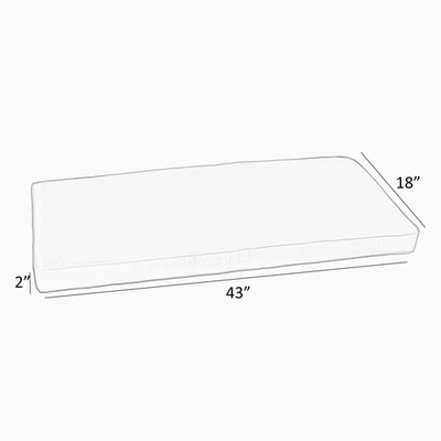 Sunbrella黄色灰色条纹室内/室外长凳靠垫 — 第 1/4 张图片