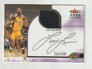 2001 WNBA Fleer Ultra Lisa Leslie Feel The Game Player Worn Jersey LA Sparks BH - Picture 1 of 2