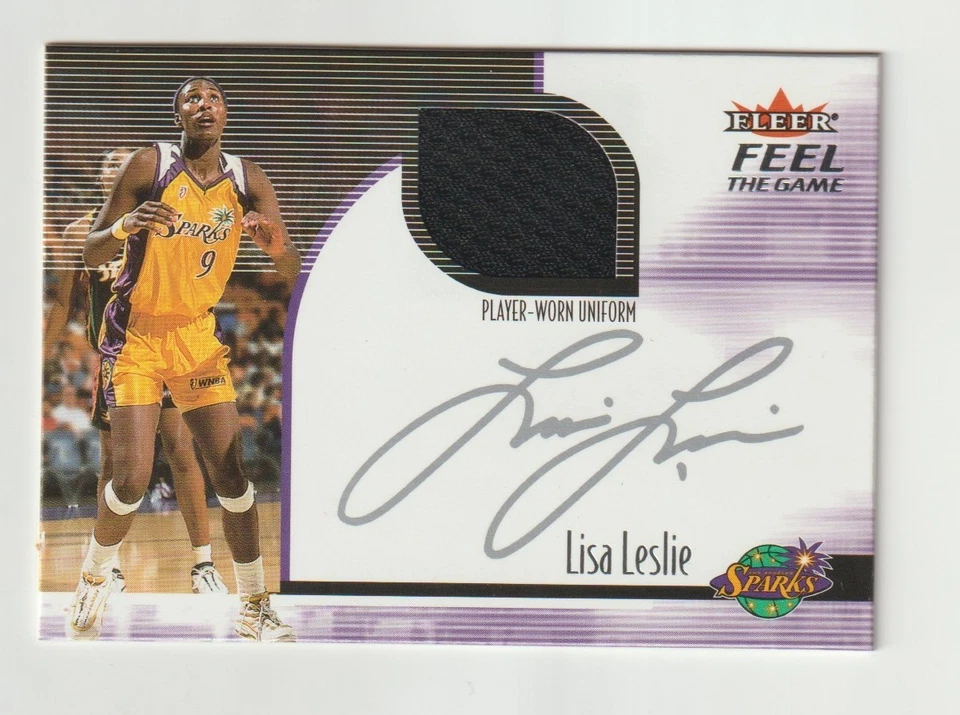 2001 WNBA Fleer Ultra Lisa Leslie Feel The Game Player Worn Jersey LA Sparks BH - Image 1 of 2