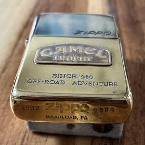 zippo solid brass 1932 1989 CAMEL TROPHY - Picture 1 of 12