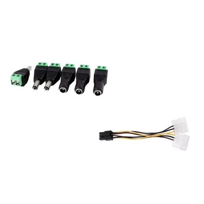 6Pcs 5.5X2.1Mm Female + Male CCTV DC  Connector Adapter Repar Part & 1Pcs3114 - Image 1 of 4