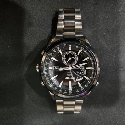 Seiko Astron Serie 7X SBXA003 GPS Solar Hombre 42mm Titanio Esfera Negra Usado Foto 1 de 4