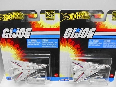Set di 2 Hotwheels GI Joe Combat Jet F-14 Tomcat Diecast Cars Hot Wheels Pop - Immagine 1 di 4