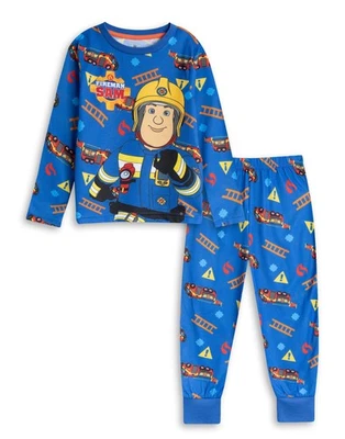 Fireman Sam Blau Character Langärmeliges Pyjama-Set mit langem Bein Jungen