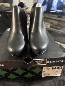 Damengröße 7,5 Liz Claiborne Stiefeletten LC Elsie mit Memory Foam schwarz - Bild 1 von 17