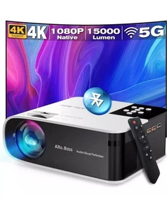 Alto Bass Native 1080P Video Projector WIFI & Bluetooth, 550 ANSI Portable 📹 - Picture 1 of 1