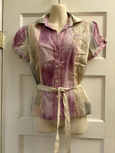 Vintage Y2K Gap Boho Gürtel Feenkern bestickt Indien Top Gr. Small 2011 lila - Bild 1 von 12