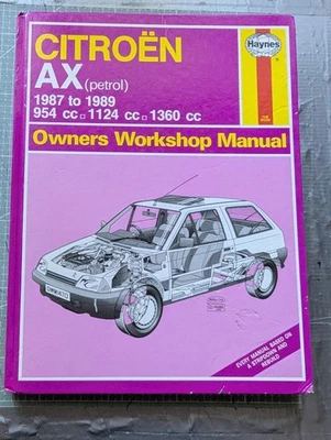 Citroen AX (Petrol) 1987-1989 Haynes Owners Workshop Manual - Image 1 of 4