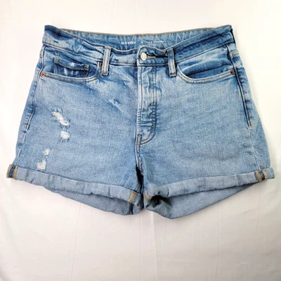 Pantalones cortos vaqueros Old Navy para mujer talla 10 tiro alto O.G. Botón de socorro recto Foto 1 de 4