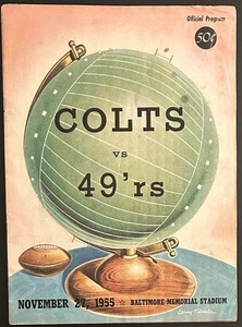 1955 Baltimore Colts vs San Francisco 49ers Program-Alan Ameche Y.A. Tittle - Picture 1 of 8