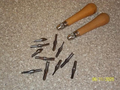 2 Vintage Speedball Linoleum Cutters 11 Cutters Assortment No. 1 Original Box - Image 1 of 4