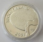 Finnland 100 Markkaa 2001 Aino Ackté Silber BU