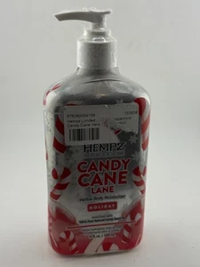 Hempz Limited Edition Candy Cane Lane Herbal Body Moisturizer for Dry Skin 17 oz - Picture 1 of 2