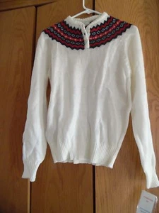 knitted by hand ,Exclusive imports vintage sweater Sz S - Picture 1 of 3