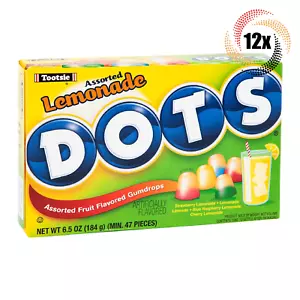 12x Pack | Dots Lemonade Assorted Fruit Gumdrops Candy Theater Box | 6.5oz - Picture 1 of 1