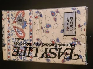 NEW SEALED Easy Life Flannel Backed Vinyl Tablecloth 52X52" Square Excell - Picture 1 of 7
