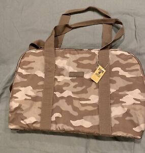 New with Tags PINK by Victoria's Secret Bora Brown Camo Duffle Bag Camouflage