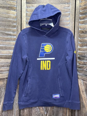 Under Armour Combine Indiana Pacers Sweatshirt Men’s Medium Blue Hoodie Pullover Cover