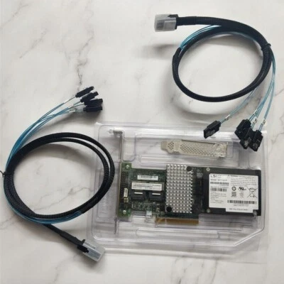 IBM M5015/LSI 2108 SATA/SAS RAID Controller 5 512MB 6G PCIe x8 + 2PCS 8087 SATA- - Image 1 of 3