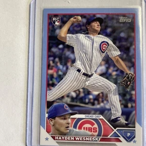 2023 Topps Series 2 Fathers Day Blue foil /50 Hayden Wesneski RC - Picture 1 of 3