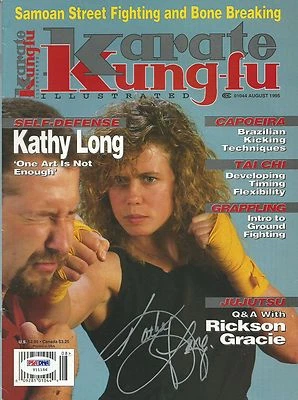Kathy Long Signed 1995 Karate Kung-Fu Illustrated Magazine PSA/DNA COA UFC 1 MMA - Image 1 of 4
