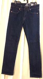 VOLCOM Brand Men's 28 Measures 30x32 Vorta Slim Straight Navy Jeans Salvage EUC - Picture 1 of 8