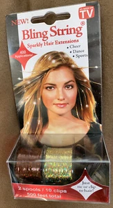 AS SEEN ON TV BLING STRING SPARKLY HAIR EXTENSIONS SUPER CUTE!! - Picture 1 of 2