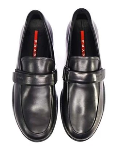 950 $ Prada Linea Rossa schwarze Lederschuhe US 7 (6UK) - Bild 1 von 10