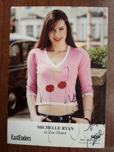 MICHELLE RYAN *Zoe Slater* EASTENDERS HAND SIGNED AUTOGRAPH FAN CAST PHOTO CARD