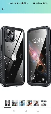 Funda iPhone 15, Protector de Pantalla y Lente Incorporado Impermeable [14 pies Caída Militar Foto 1 de 4