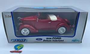 Welly Ford Delux Cabriolet 1936, modello scala 1:24, vintage (2164) - Foto 1 di 5