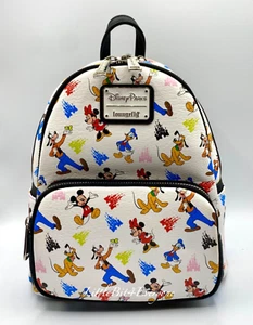 NWT Disney Parks Mickey Mouse & Friends Mini Backpack HOLDS EARS HEADBAND - Picture 1 of 14