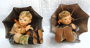 Hummel 5" Regenschirm Junge 182/0 A 5" & Regenschirm Mädchen 152/0 B geätzt mit - 1957 Goebel - Bild 1 von 24