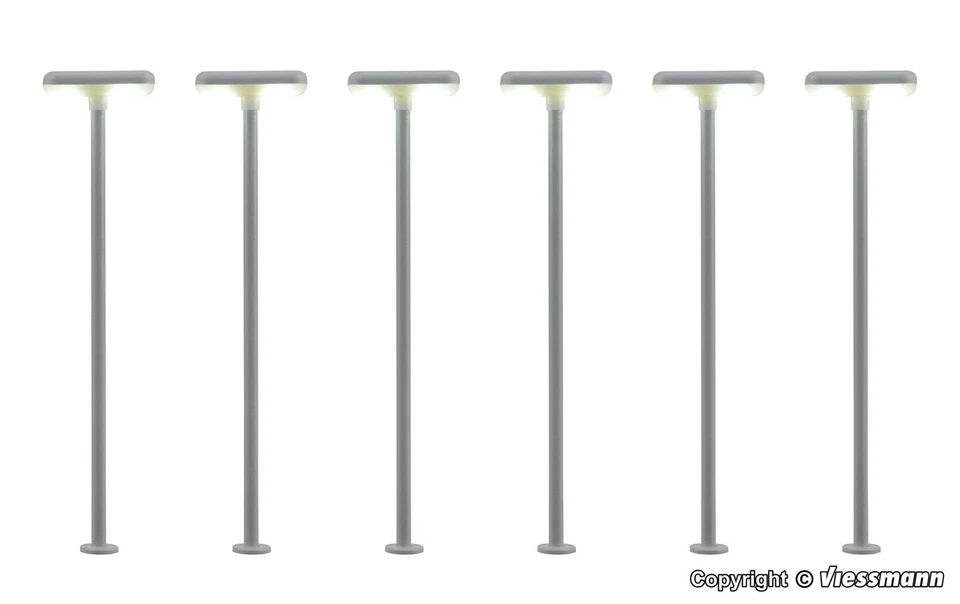Viessmann H0 63646 Bahnsteigleuchte, 2 LEDs weiß 5+1 - Bild 1 von 1