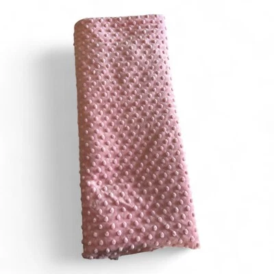 Mantas para bebé Mi9nky Fabroc rosa claro suave punteado 1,5 yardas Foto 1 de 2