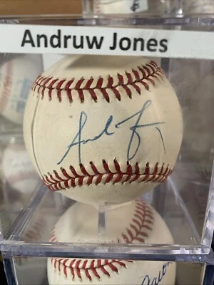 Andruw Jones Signed ONL Baseball JSA COA - Image 1 of 2