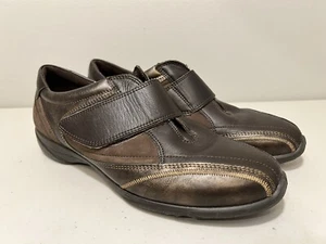 ECCO Brown Bronze Leather Cloud Women’s Walking Shoes Size 40 - Picture 1 of 12