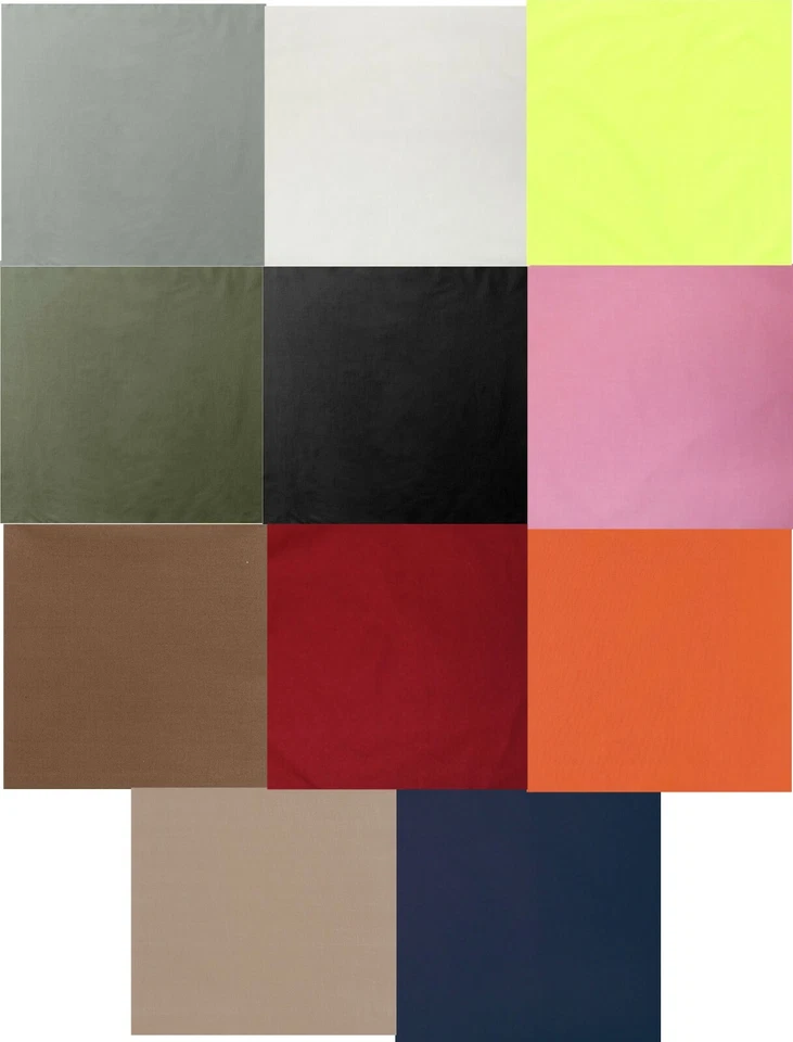 Solid Bandana Plain Cotton Do Rag Headwrap Square Neck Face Cover 22" - Image 1 of 1