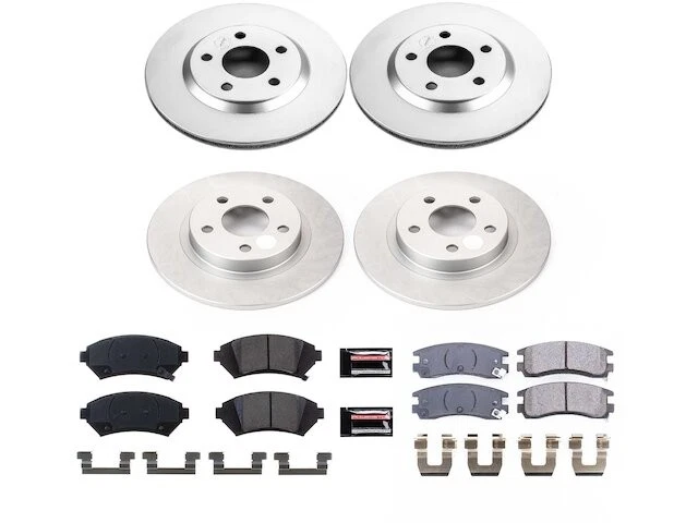 Front and Rear Brake Pad and Rotor Kit For 2005 Cadillac DeVille GN983QC - Imagem 1 de 1