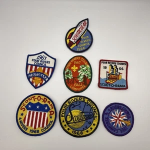 Four Rivers Council Lot Of 7 Vintage Council Patches Boy Scouts - Picture 1 of 10