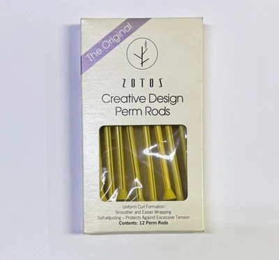 Vintage Zotos Creative Design Perm Rods  12/YELLOW - Image 1 of 2