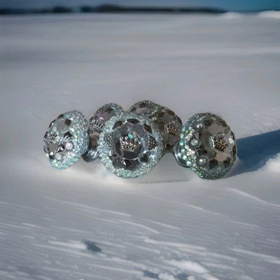 Juego de 7 perillas de cristal, grandes, 1,8" × 1,4" - ¡El regalo perfecto para cualquier mueble! Foto 1 de 4