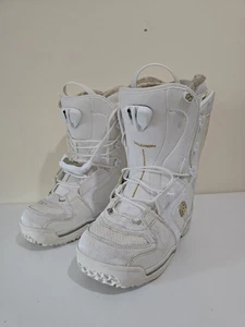 Salmon Kiana Snowboard Boots White UK4.5 2 Part Lace Up - Picture 1 of 16