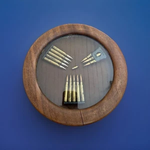 Vintage Cartridge Deactivated Display Round Case 12" - Bild 1 von 7